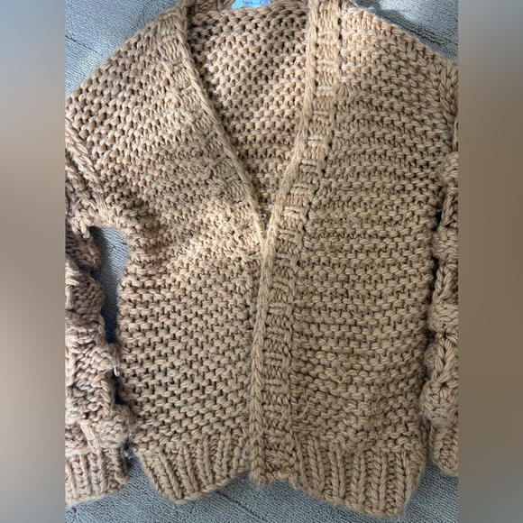 Chicwish Oversized Caramel Knit Sweater Cardigan - Picture 6 of 16